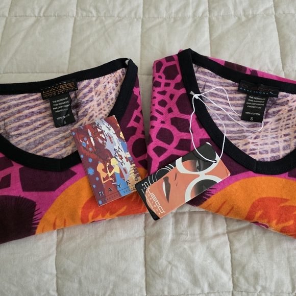 NWT Vintage Deadstock Custo Barcelona/Hayes Graphic Long Bell Sleeve T-shirt - Picture 6 of 6